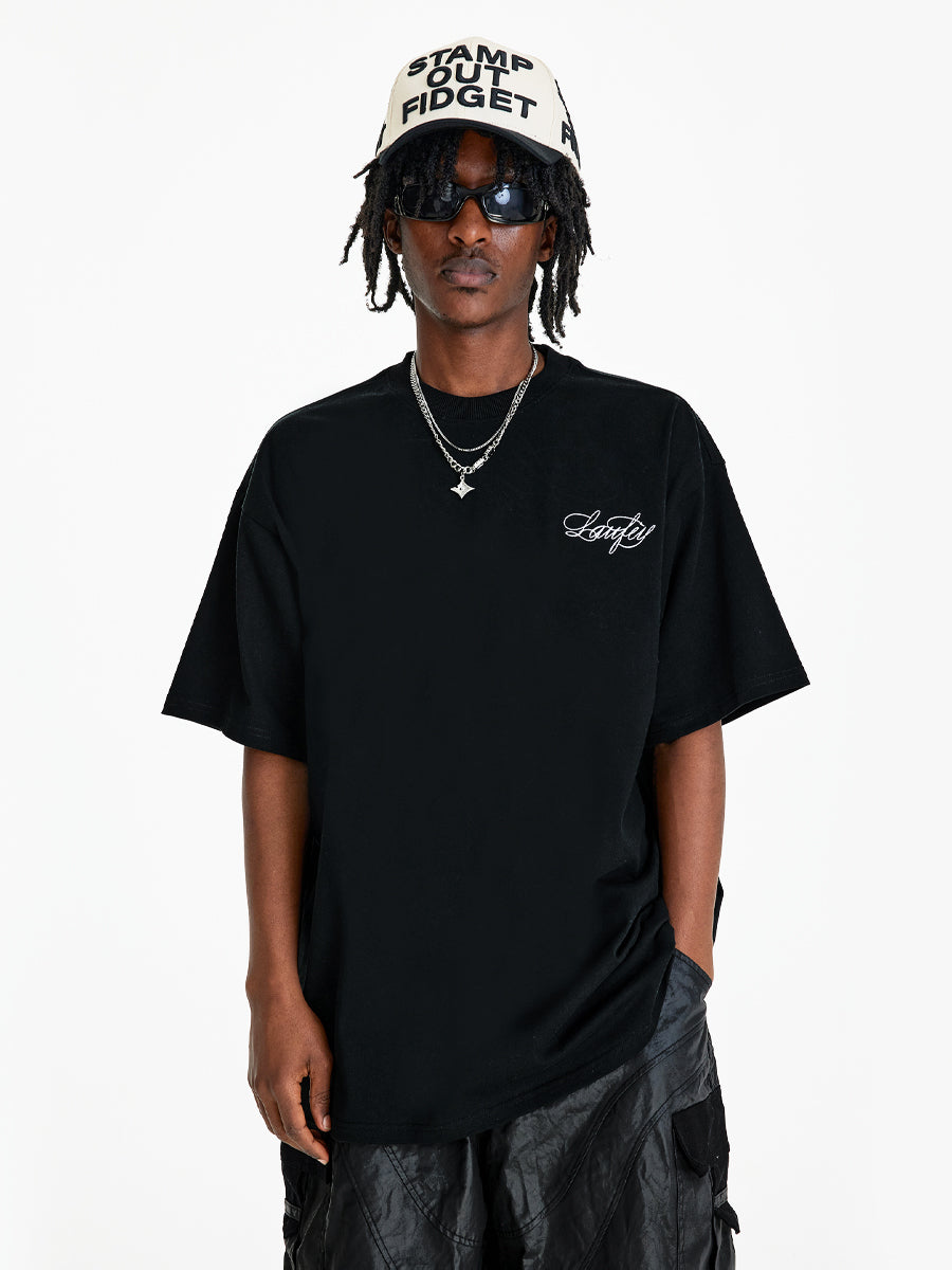 NMK Heavy Industry Embroidery Letter Loose Heavy Tee