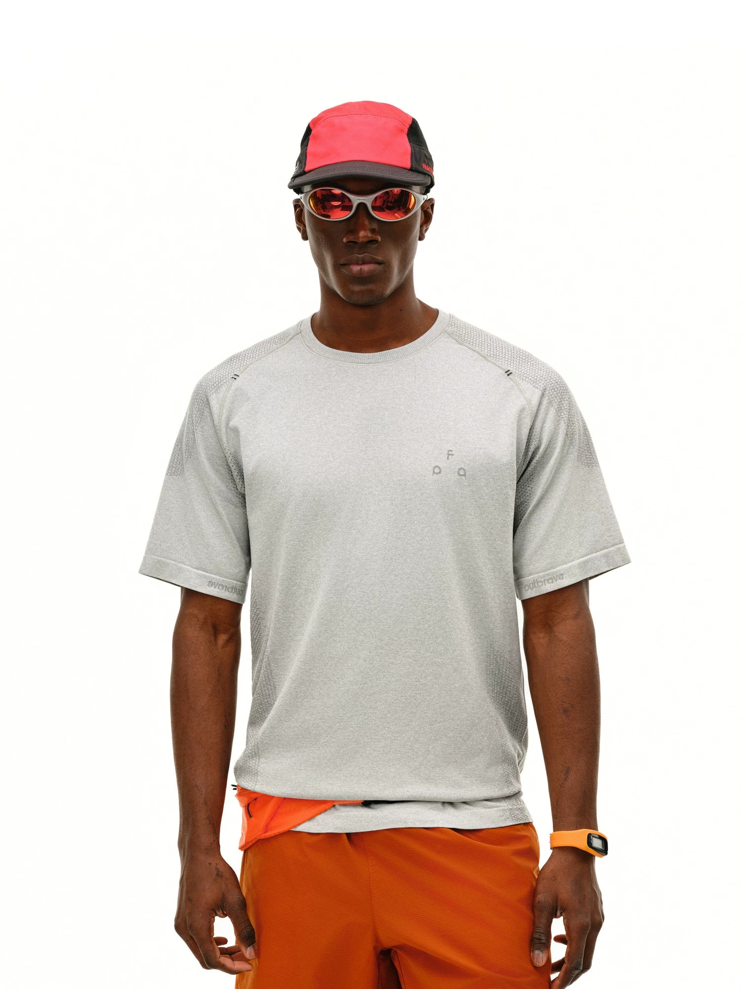 FPA Knitted Crew Neck Contrasting Color Outdoor Sports Tee