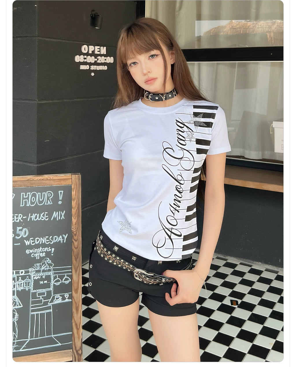 404MOB Heavy Industry Hot Drilling Printing Slim Tee