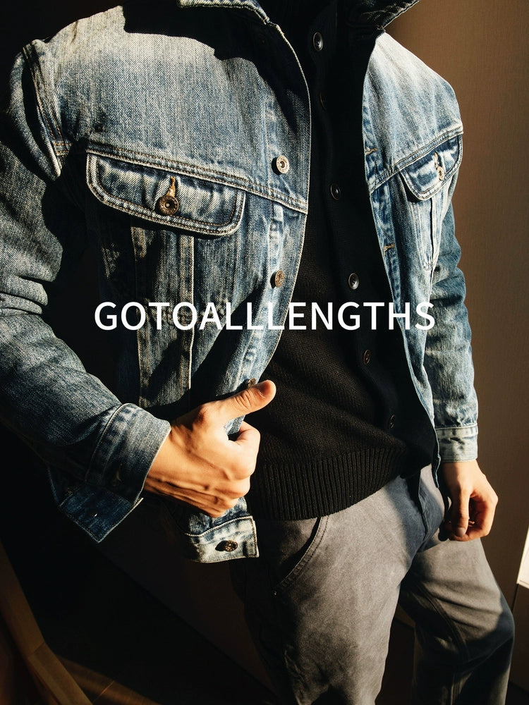 GTAL Removable Lapel Denim Jacket