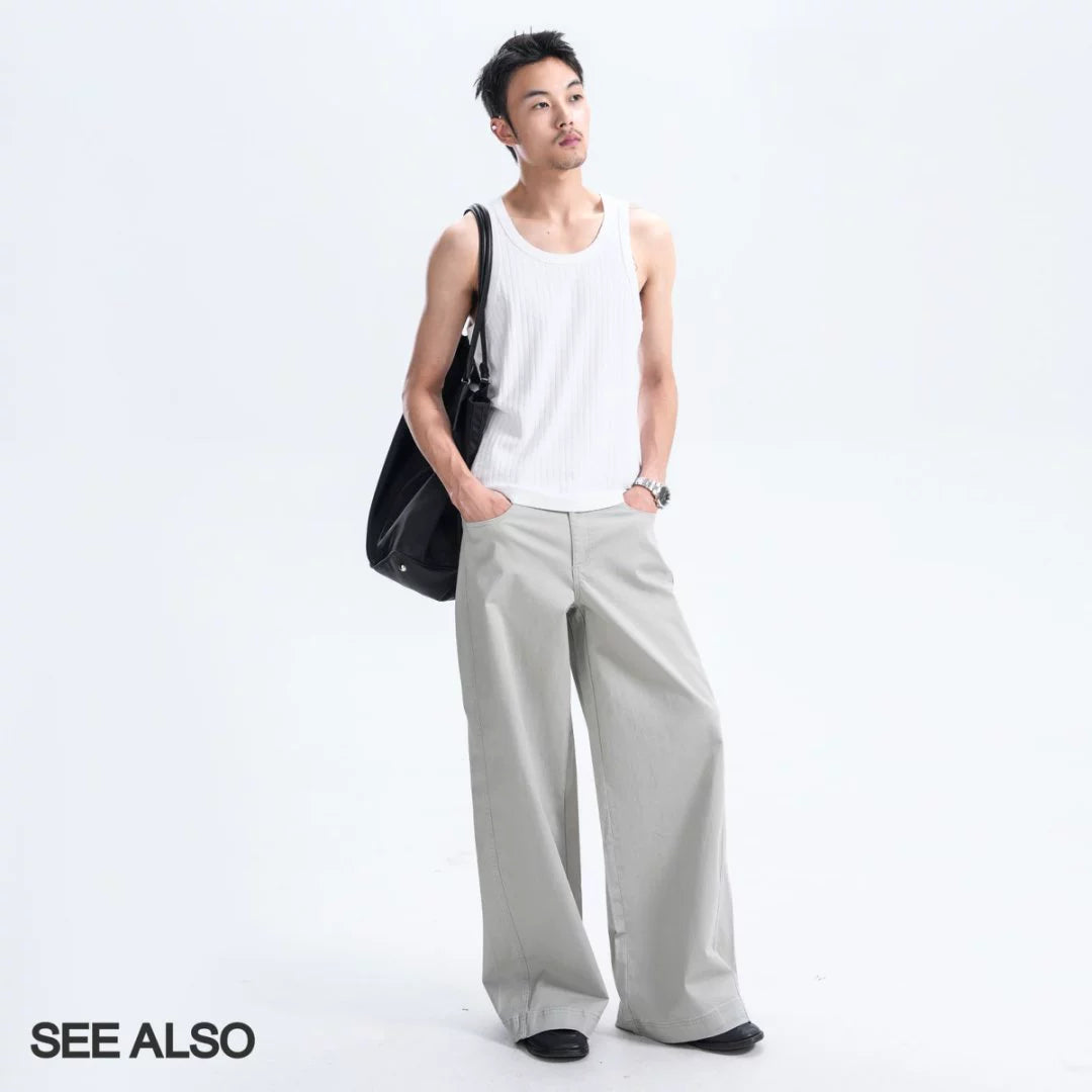 SEE ALSOA Scimitar Wide-leg Casual Versatile Trousers