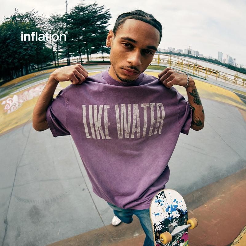 INF Retro Crack Spray Ma Liu Washing Water Tee