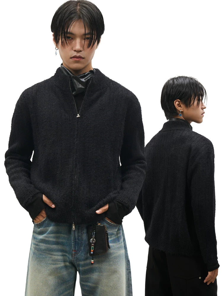 SOUTHFISH Crew Neck Slack Cardigan Sweater