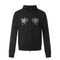 11KN Double-headed Eagle Print Short Hooded Jacket