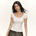 Ariseism Vintage Back Hollow Butterfly Knitted Tee