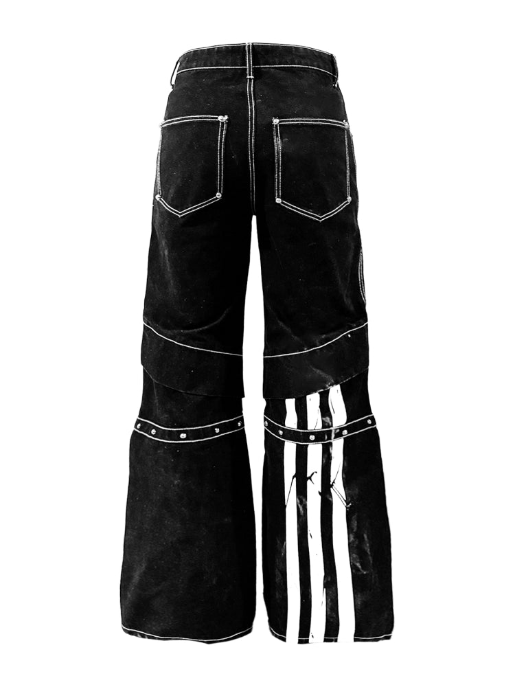 DETW Dark Niche Straight Wide-leg Jeans