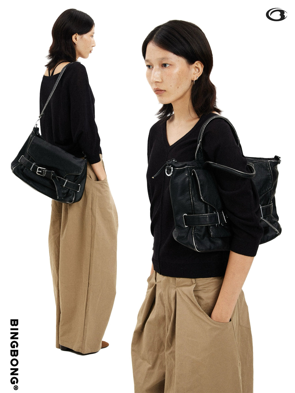 BINGBONG Urban Simple Shoulder Messenger Bag