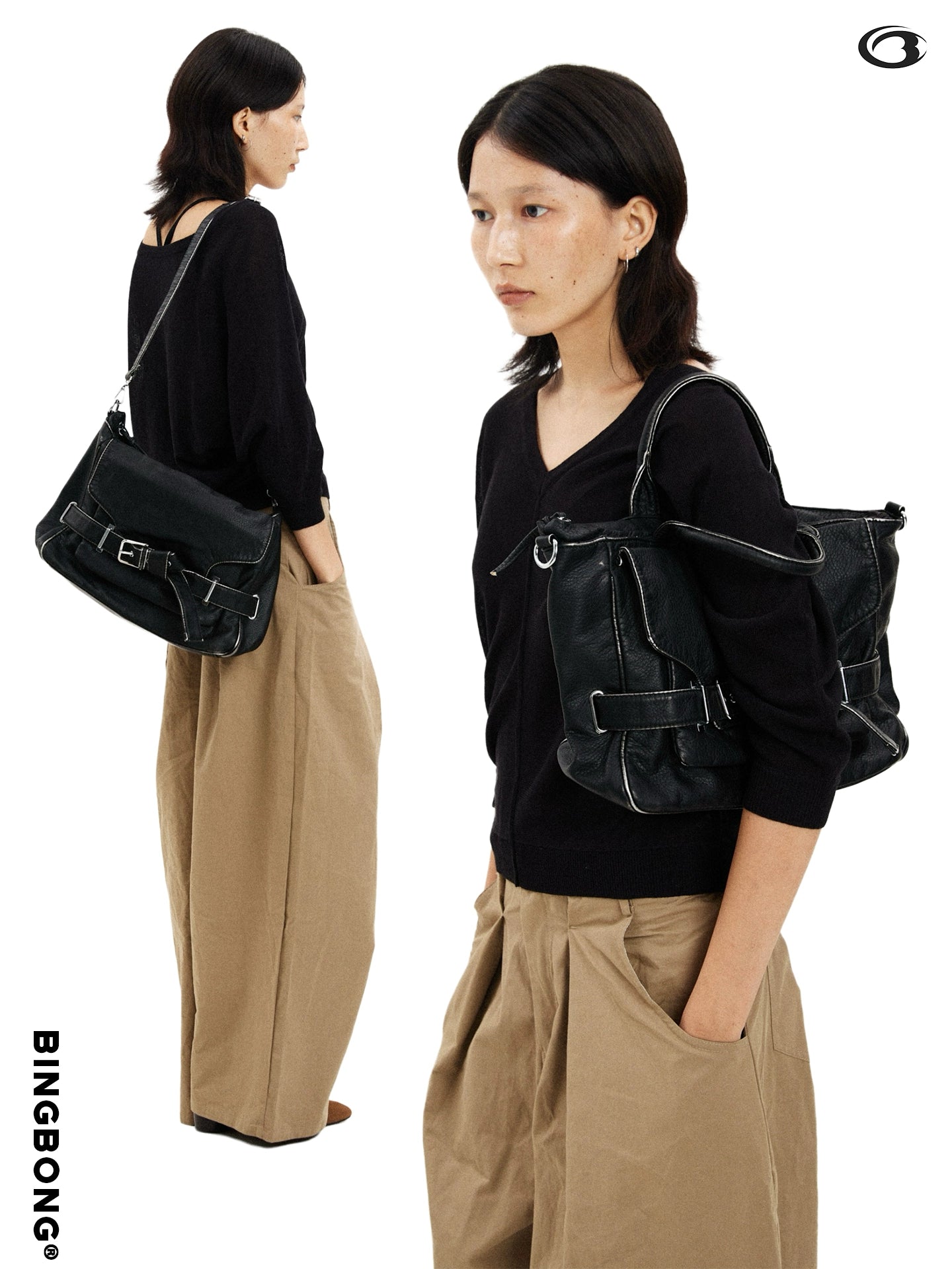 BINGBONG Urban Simple Shoulder Messenger Bag