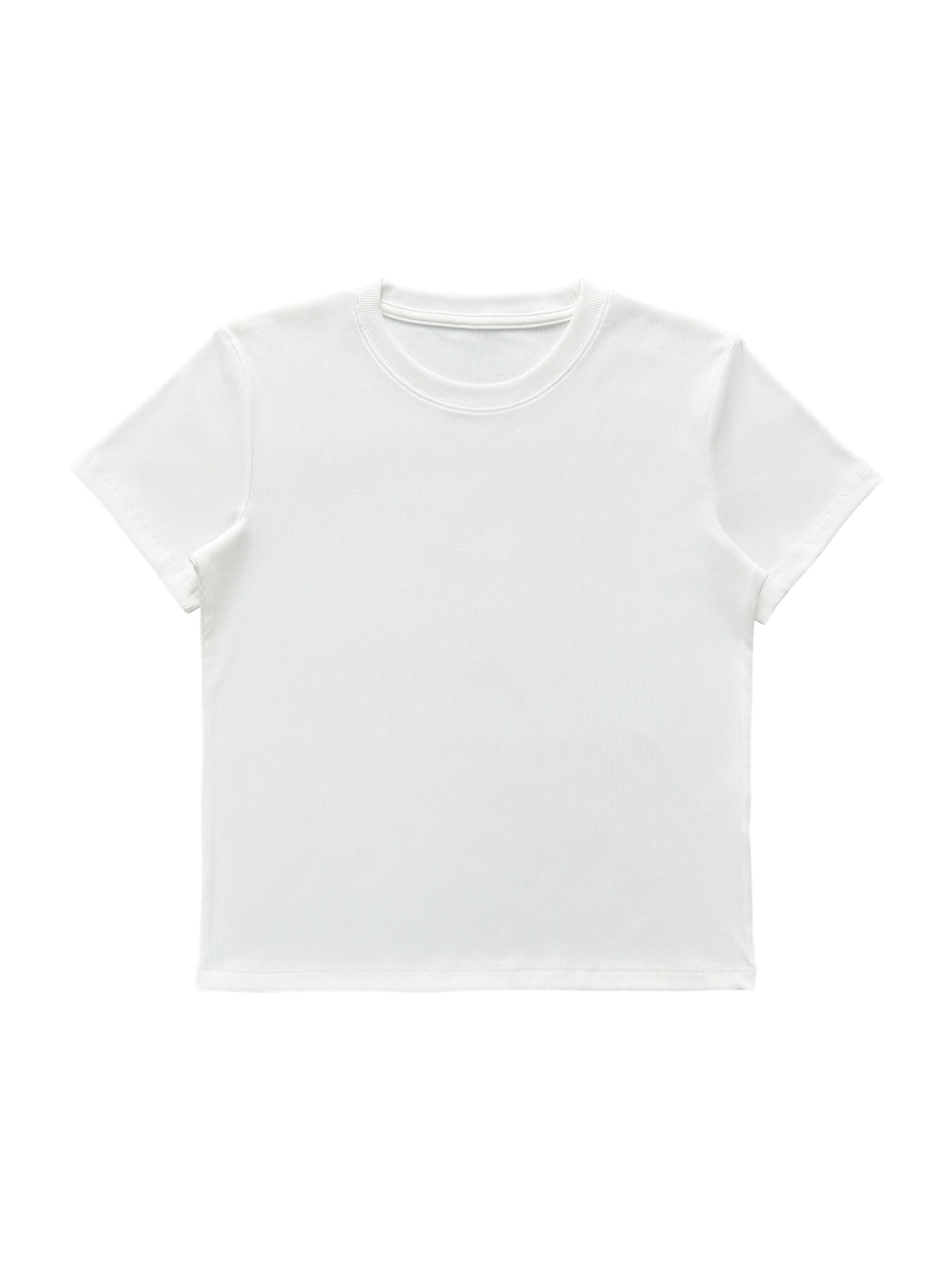 YGN098 Crew Neck Slim Elastic Tee