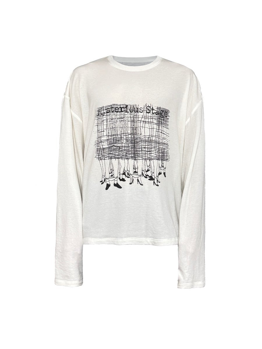 JCAESAR Casual Simple Printed Long Sleeve