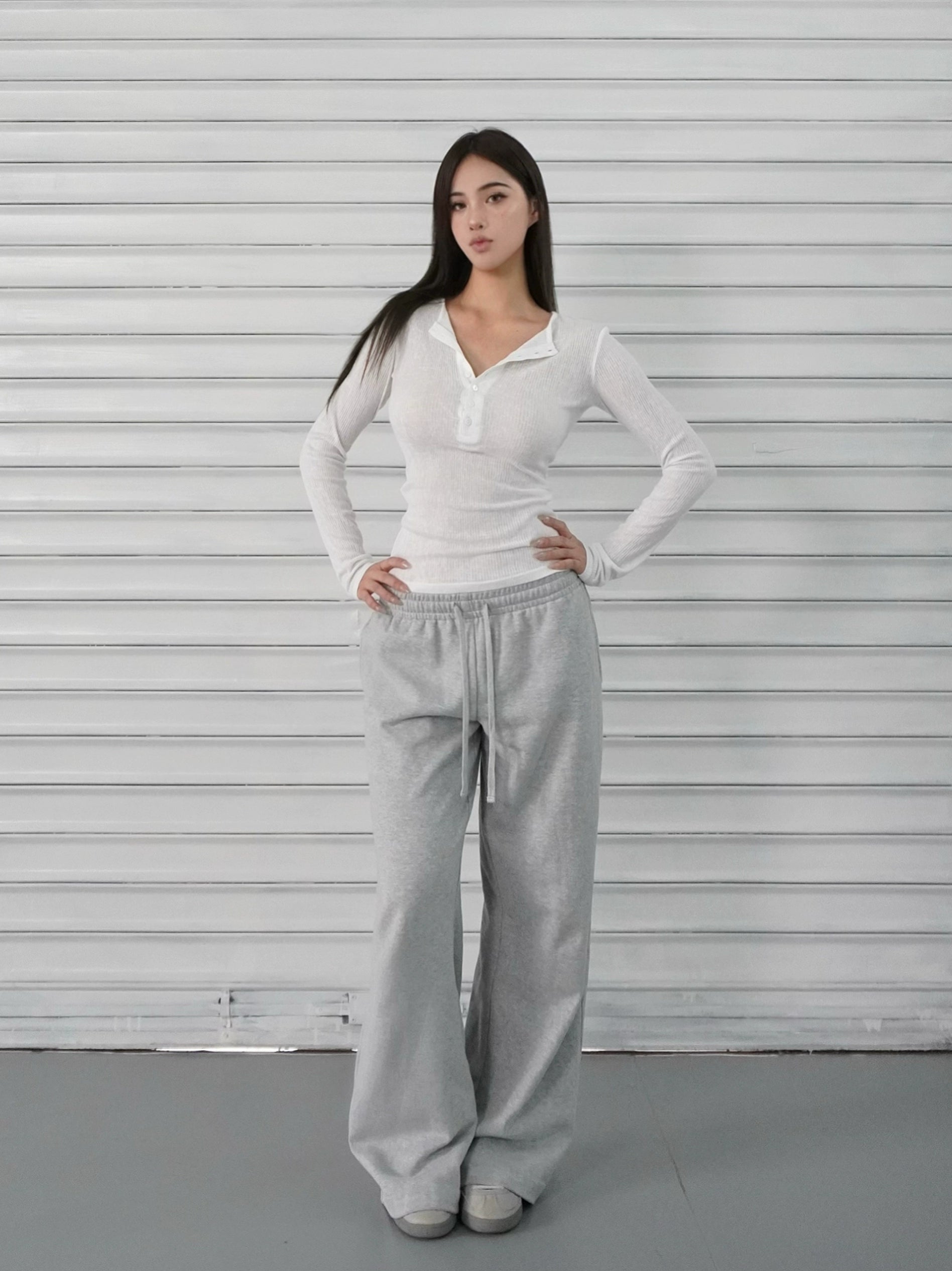 Jim Kennet Slim Slim Fit Pit Striped Long Sleeve Top