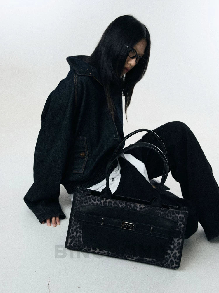 BINGBONG Black Panther Patchwork Large Capacity Tote Bag