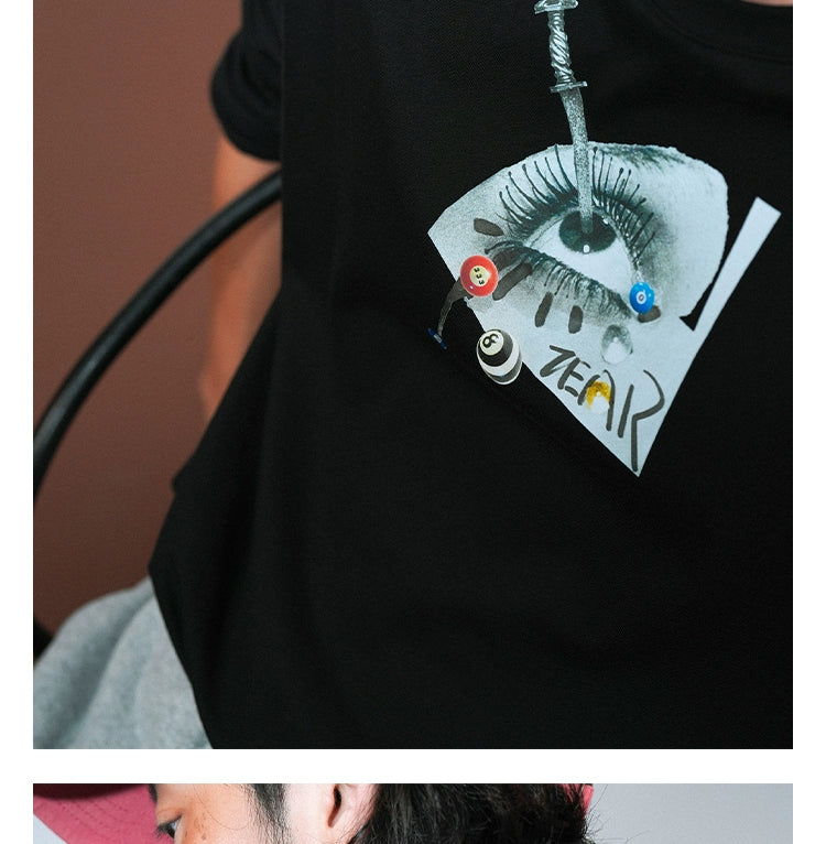 O3PARK Shoulder Sleeve Loose Casual Long Sleeve