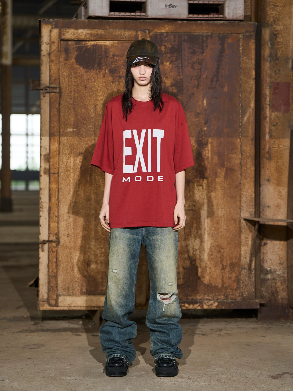 BLINDNOPLAN Basic Large Logo Printing Casual Tee