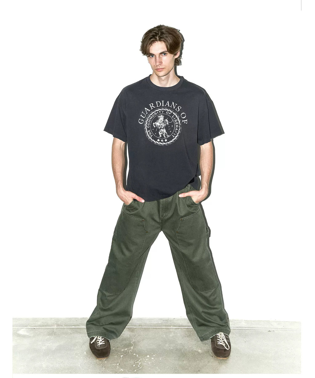 LIBERAFIT Hand Drawn Badge Loose Tee