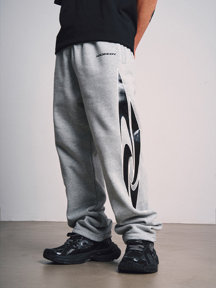 Remedy whirlpool R-shaped photoglue tide sweatpants
