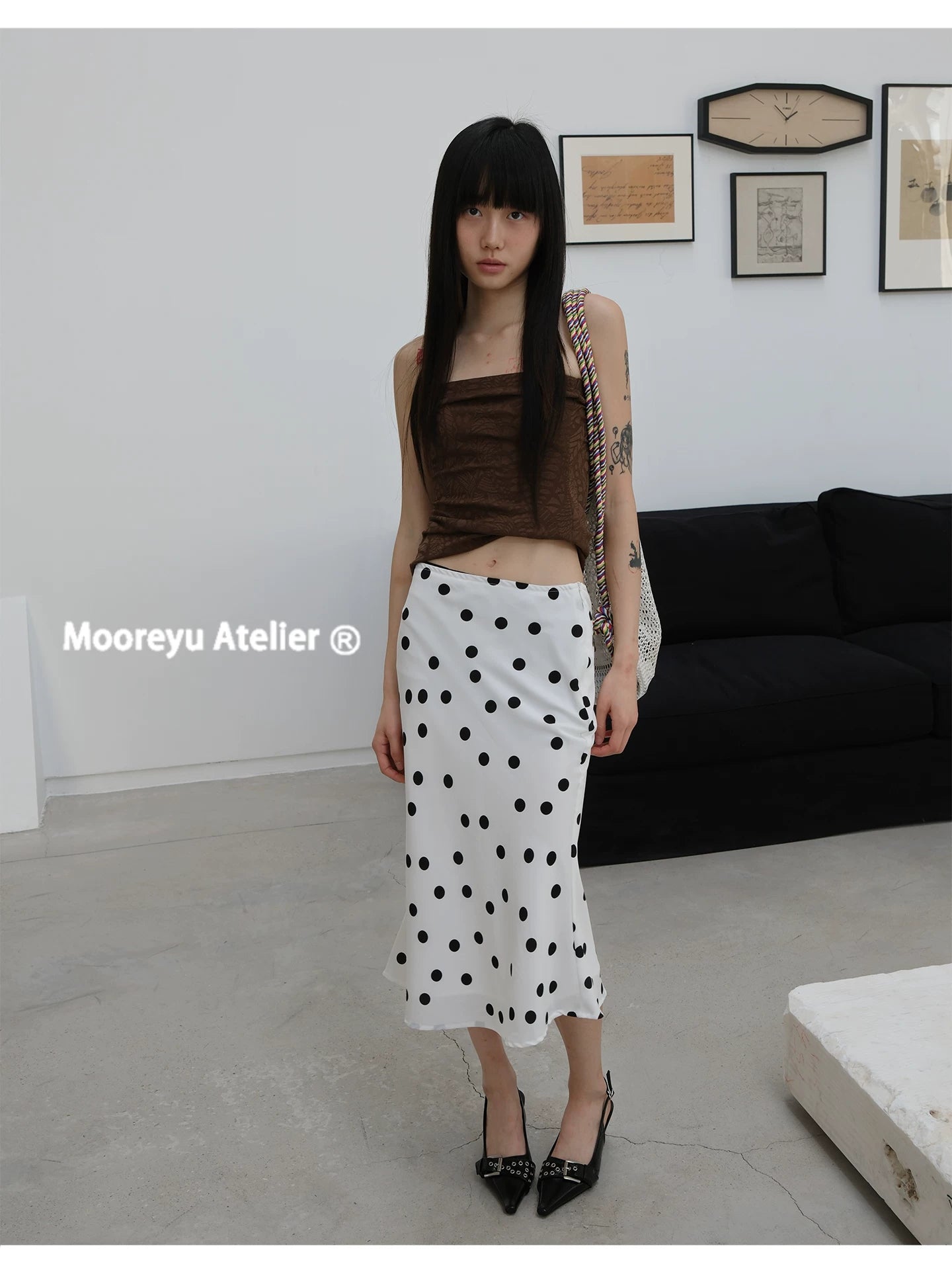 Mooreyu Pointed Belt Buckle Heels