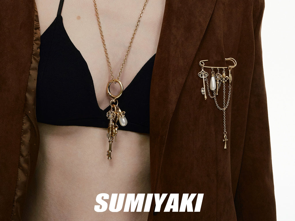 SUMIYAKI Made Old Retro Fringed Brooch