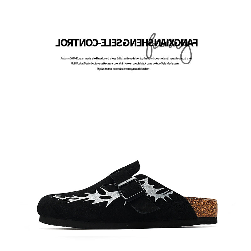 (Clearance) Mr.Fang flame Sanhuo Suede Flames Clogs