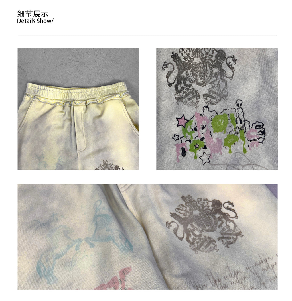 CHAI Hand-painted Graffiti Casual Sweatpants
