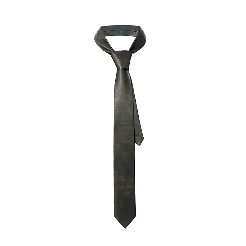JCAESAR Retro Erasable Leather Tie