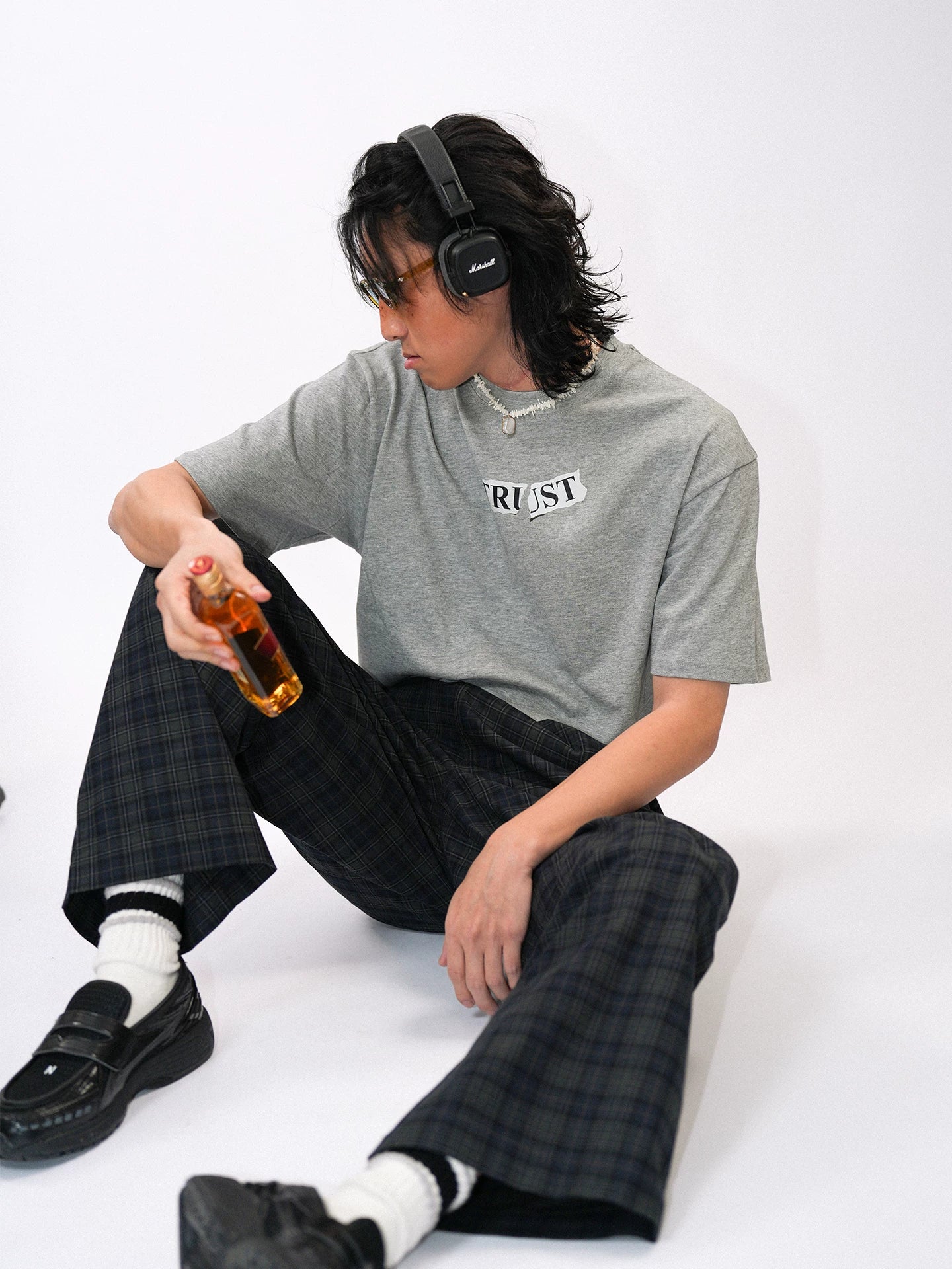 O3PARK Versatile Loose Text Printed Tee