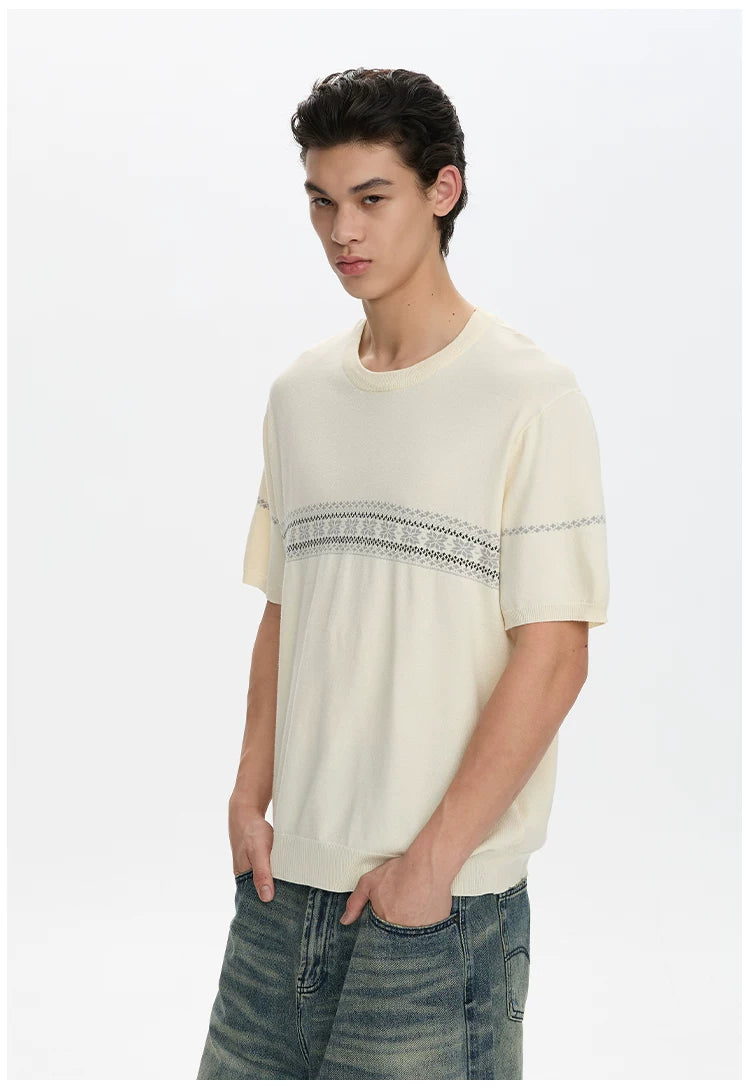 A PUEE Retro Loose and Versatile Knitted Tee