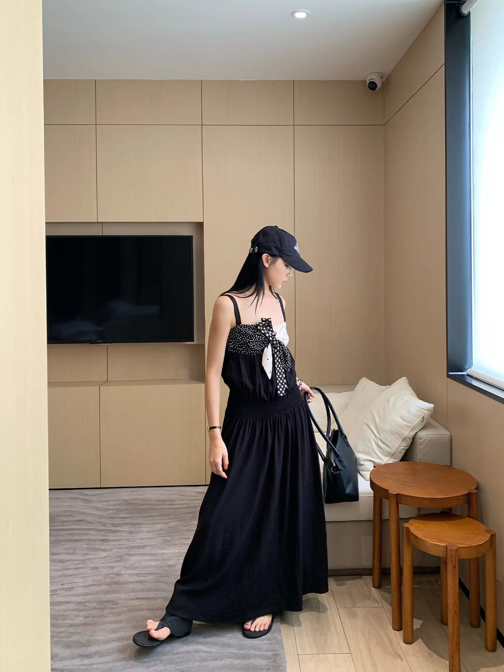 YOUNG KYLIN Strap Waist Suspender Dress