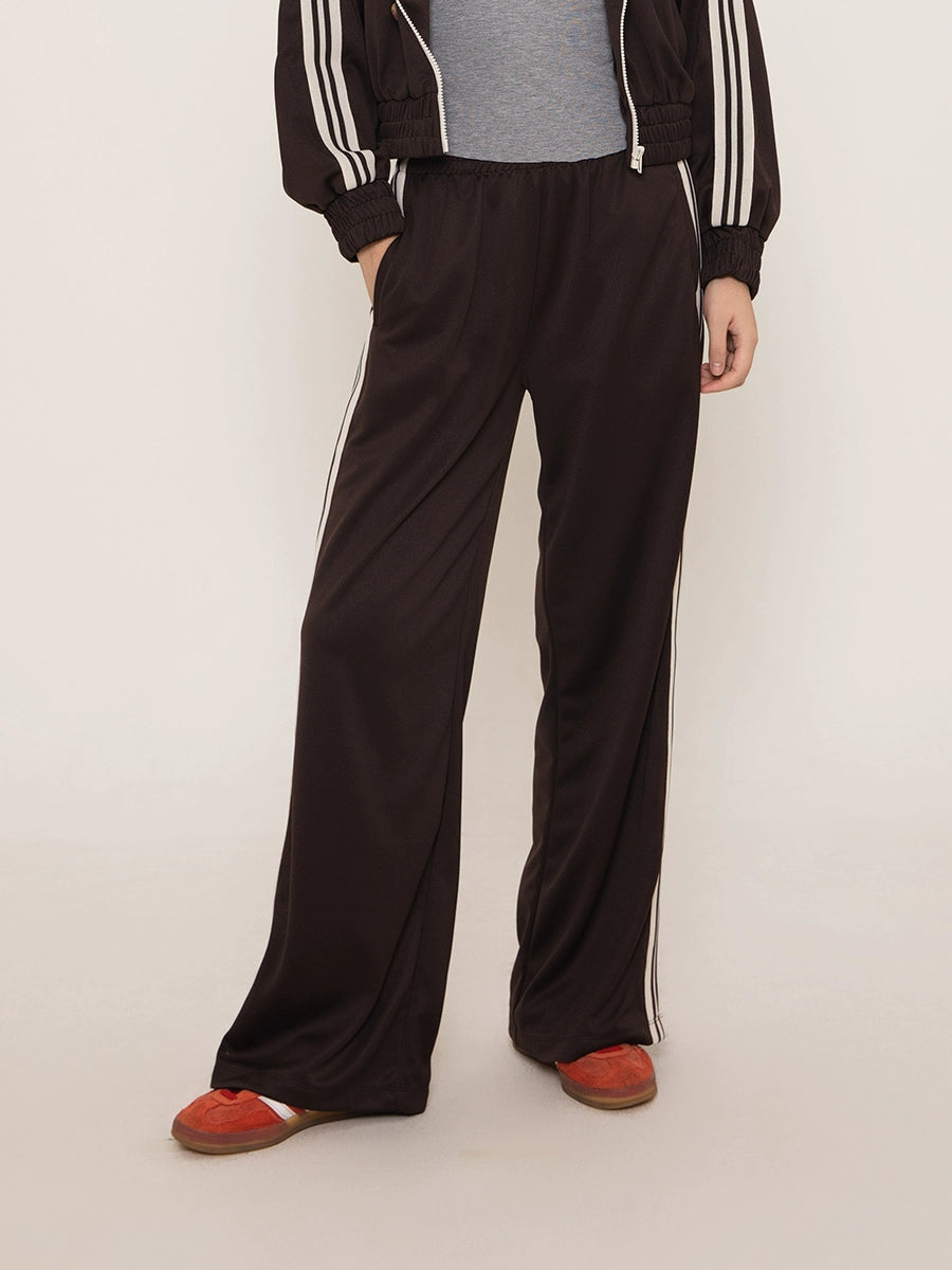 LIVINGTOWN Japanese Loose Casual Simple Striped Contrasting Pants