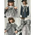 Loosesmell Plaid Striped Big Bow Versatile Long Tail Bow Tie