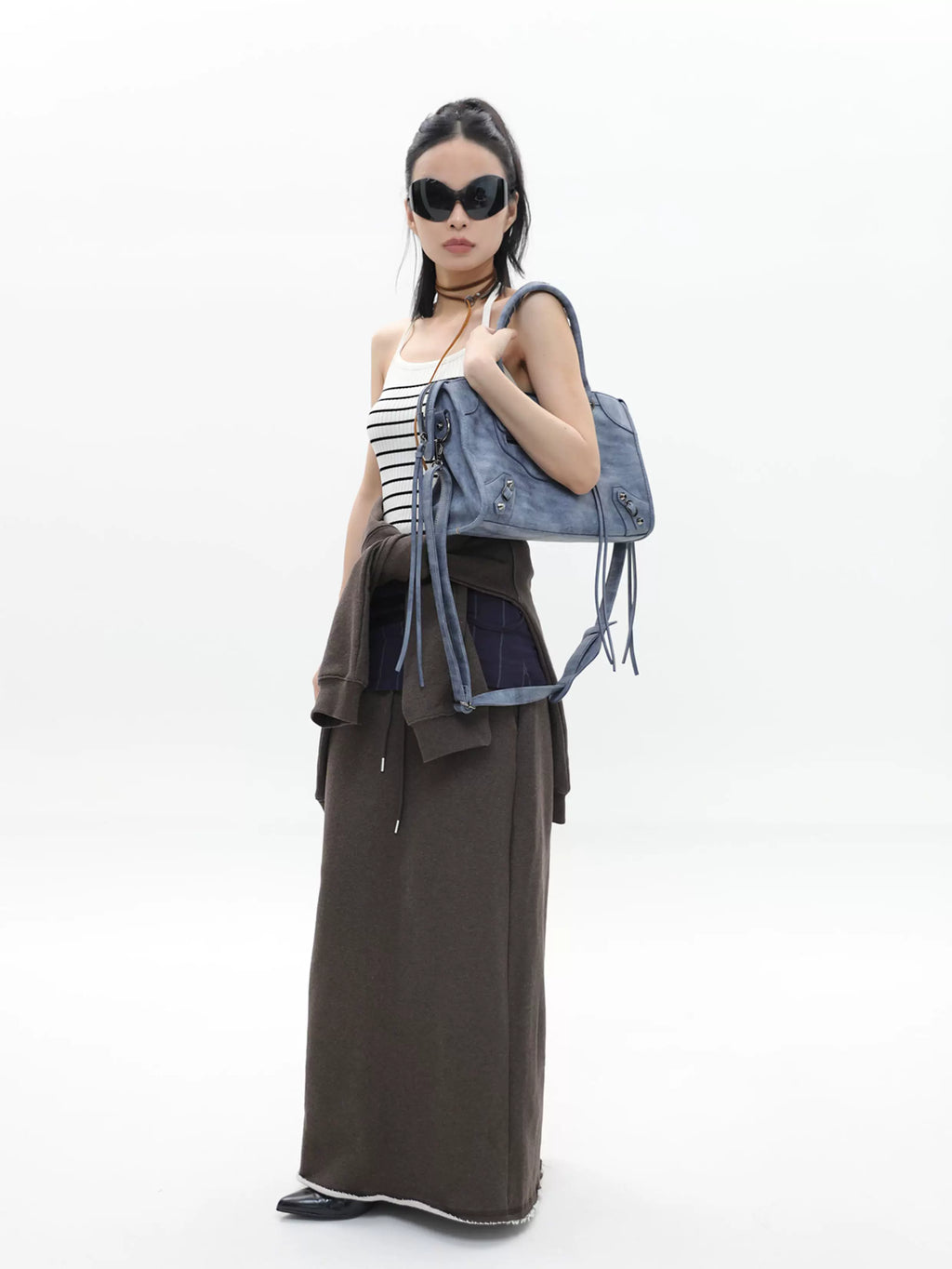 JANDRESS Stud Vintage Crossbody Bag