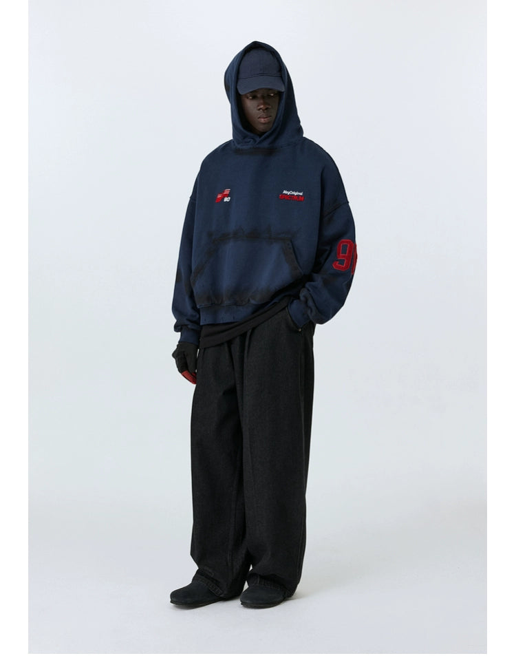 ATRY Dirty Dyed Damage Blockbuster Short Embroidered Sweater