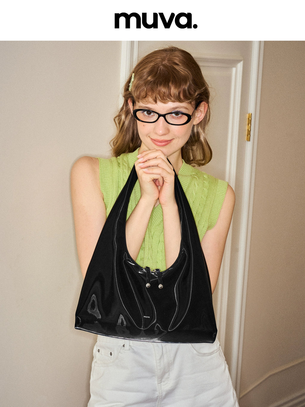 MUVA Velvet Rice Ball Shoulder Bag