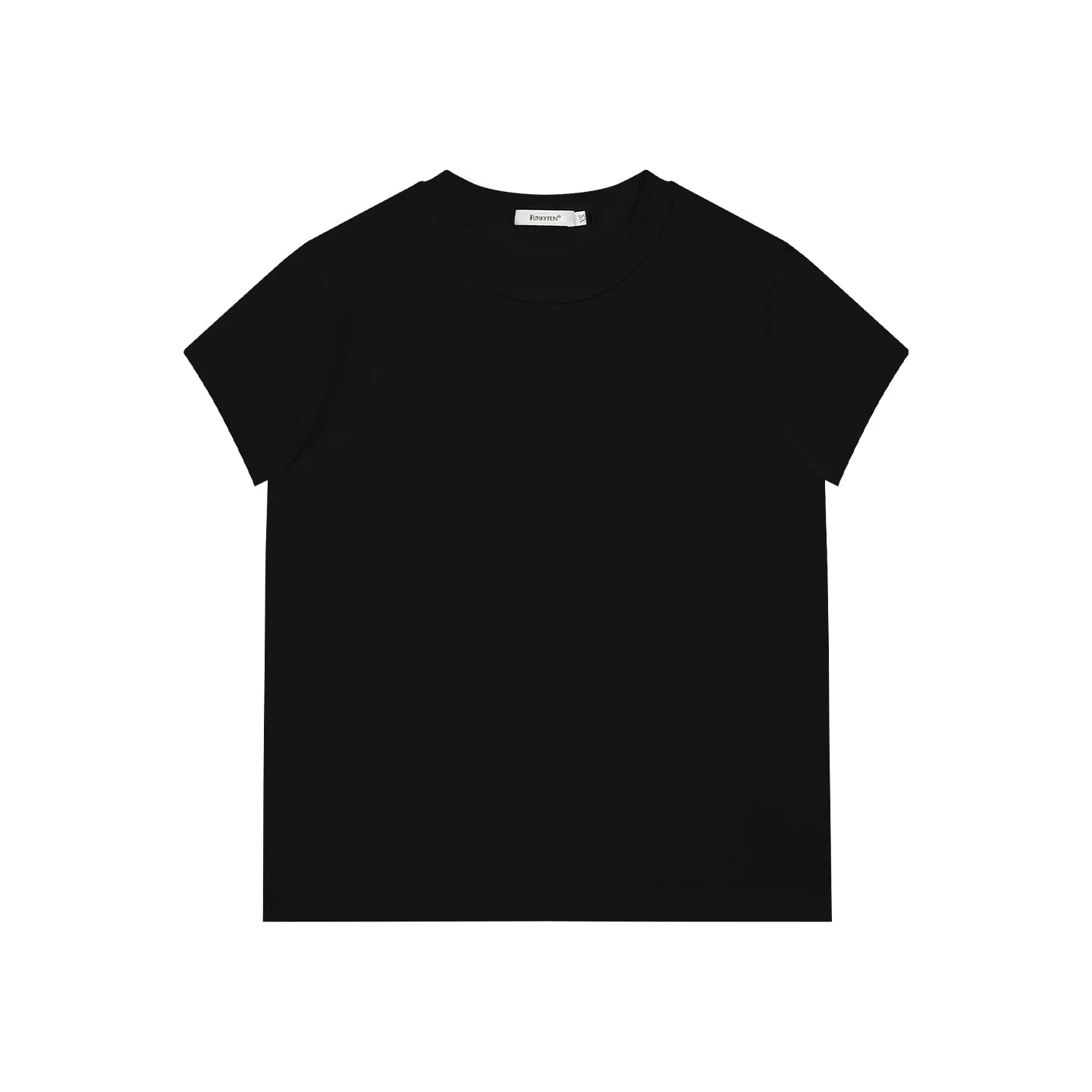 FUNKYFUN Front Shoulder Simple Loose Tee