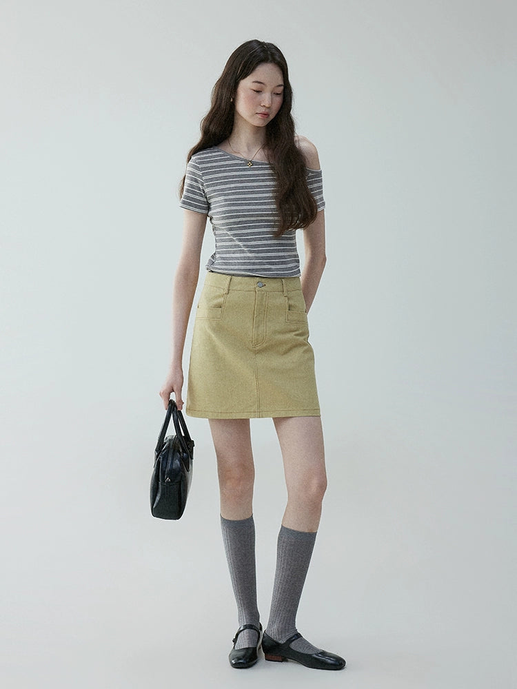 VOOE Korean Short Denim Skirt