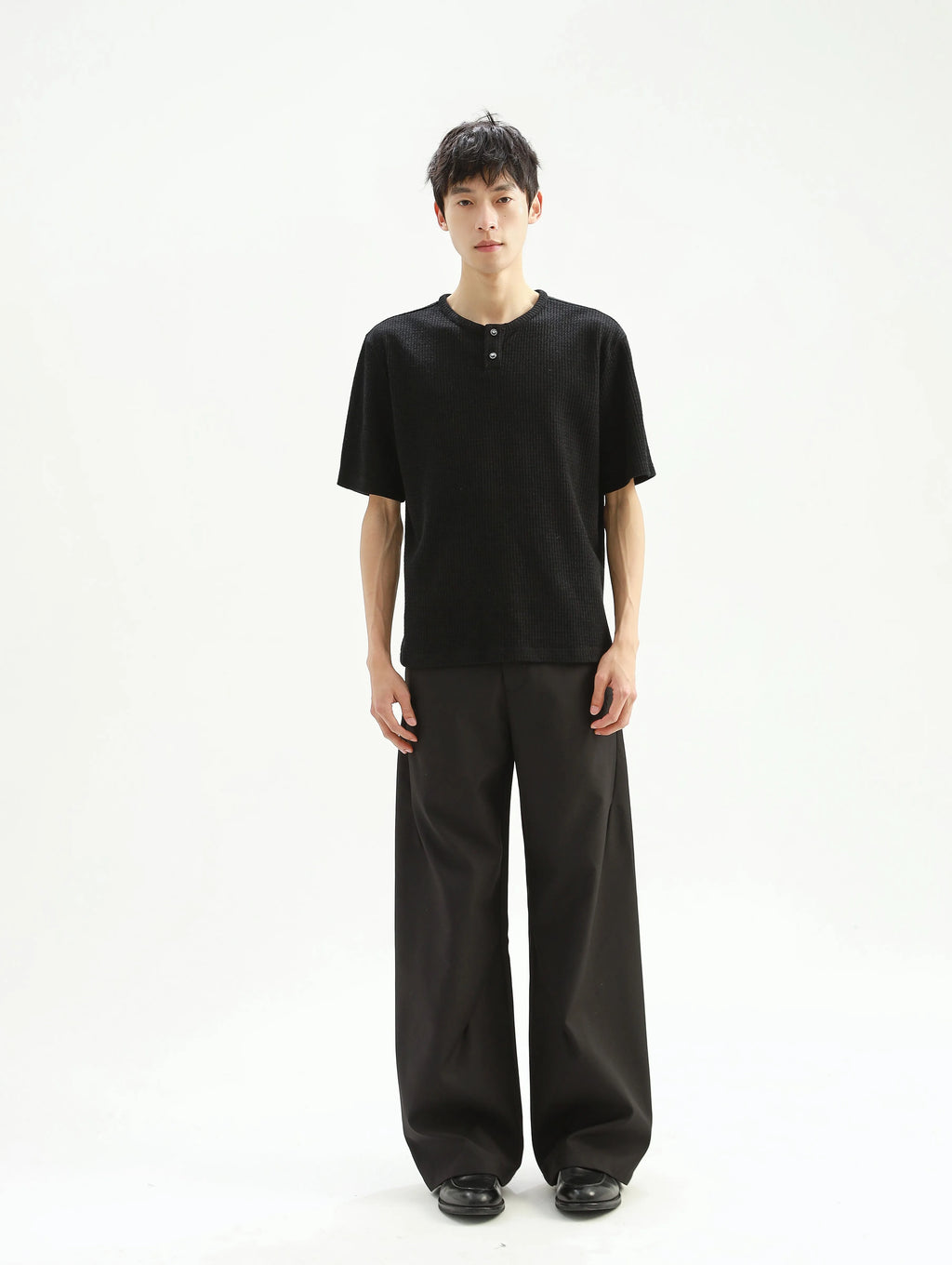 Stay the Night Romagna Henry Neck Loose Casual Simple T-Shirt