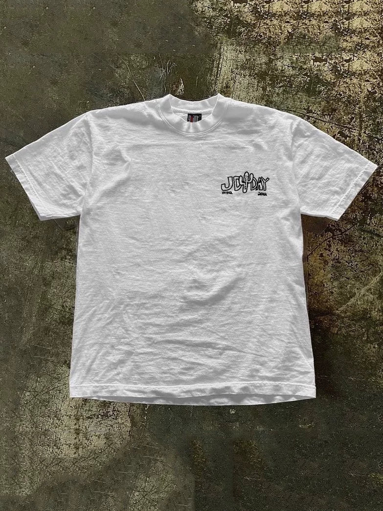 UPUPXIA Basketball Graffiti Print Loose Tee