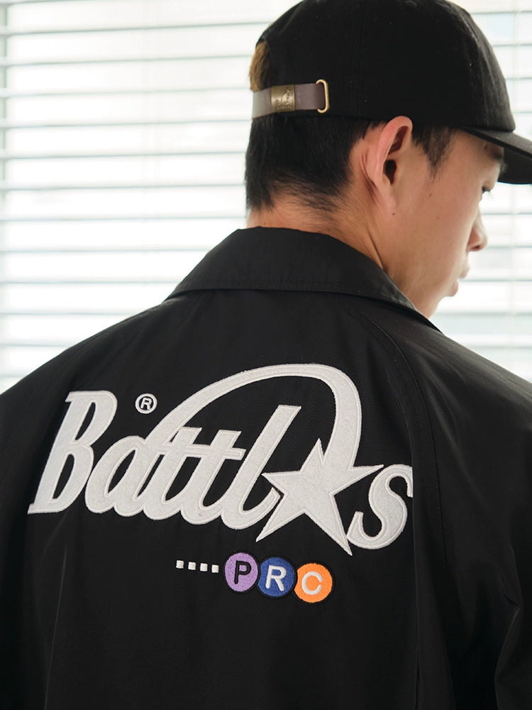 Battles Embroidered Windproof Lock Warm Printed Jacket Casual Jacket