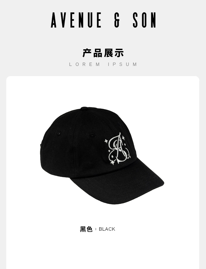 AVENUESON Sports Street Style Creative Alphabet Baseball Cap