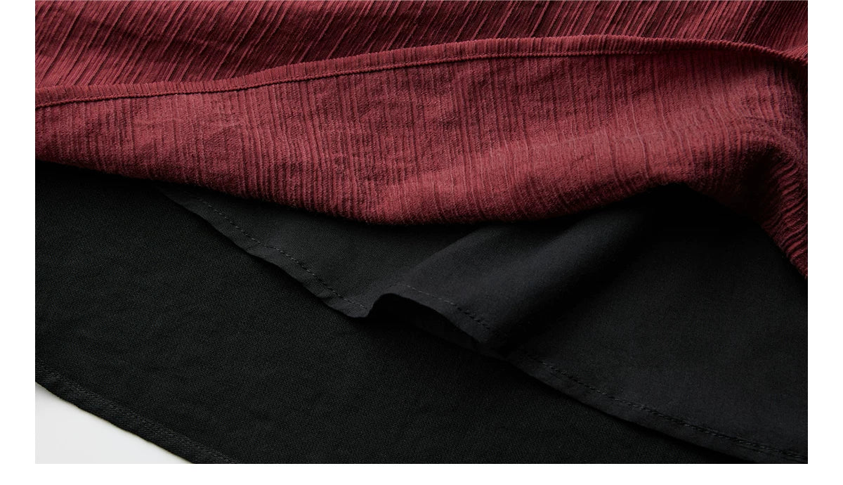 INDULGE Contrasting Color Versatile Casual Dress