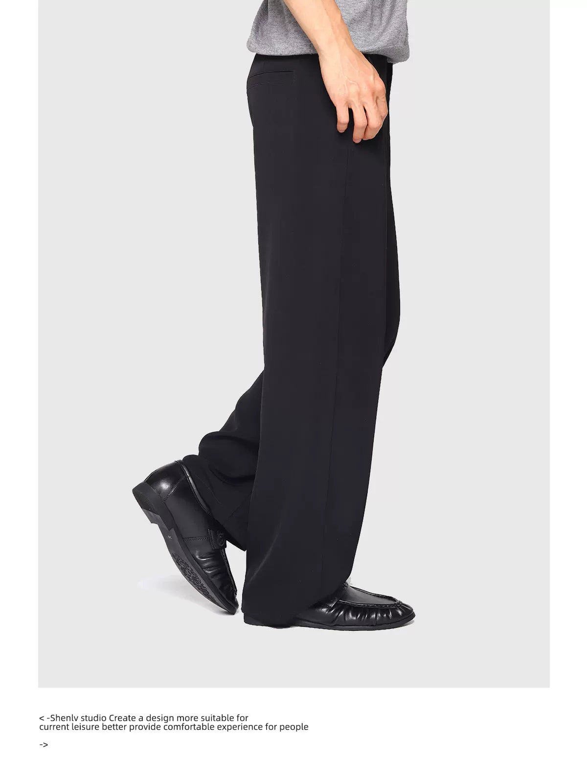 SHENLV STUDIO Pleated Niche Embroidered Casual Leather Shoes