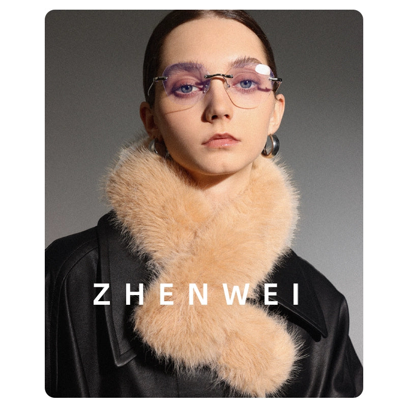 ZHENWEI Thickened Furry Scarf