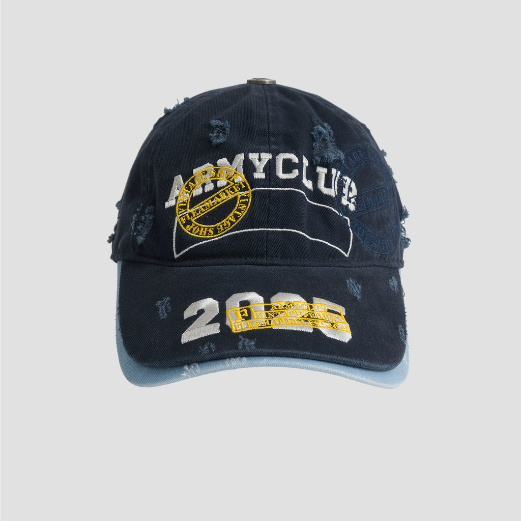 Fleamarket Double Brim Embroidered Bend Cap