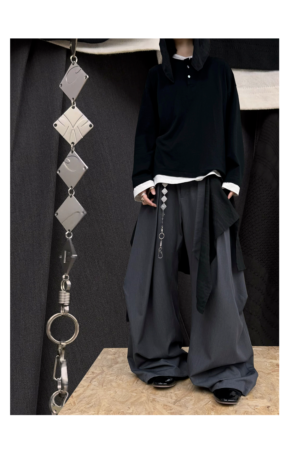 RELABEL Retro Buckle Waist Hanging Trouser Chain Bag Hanging