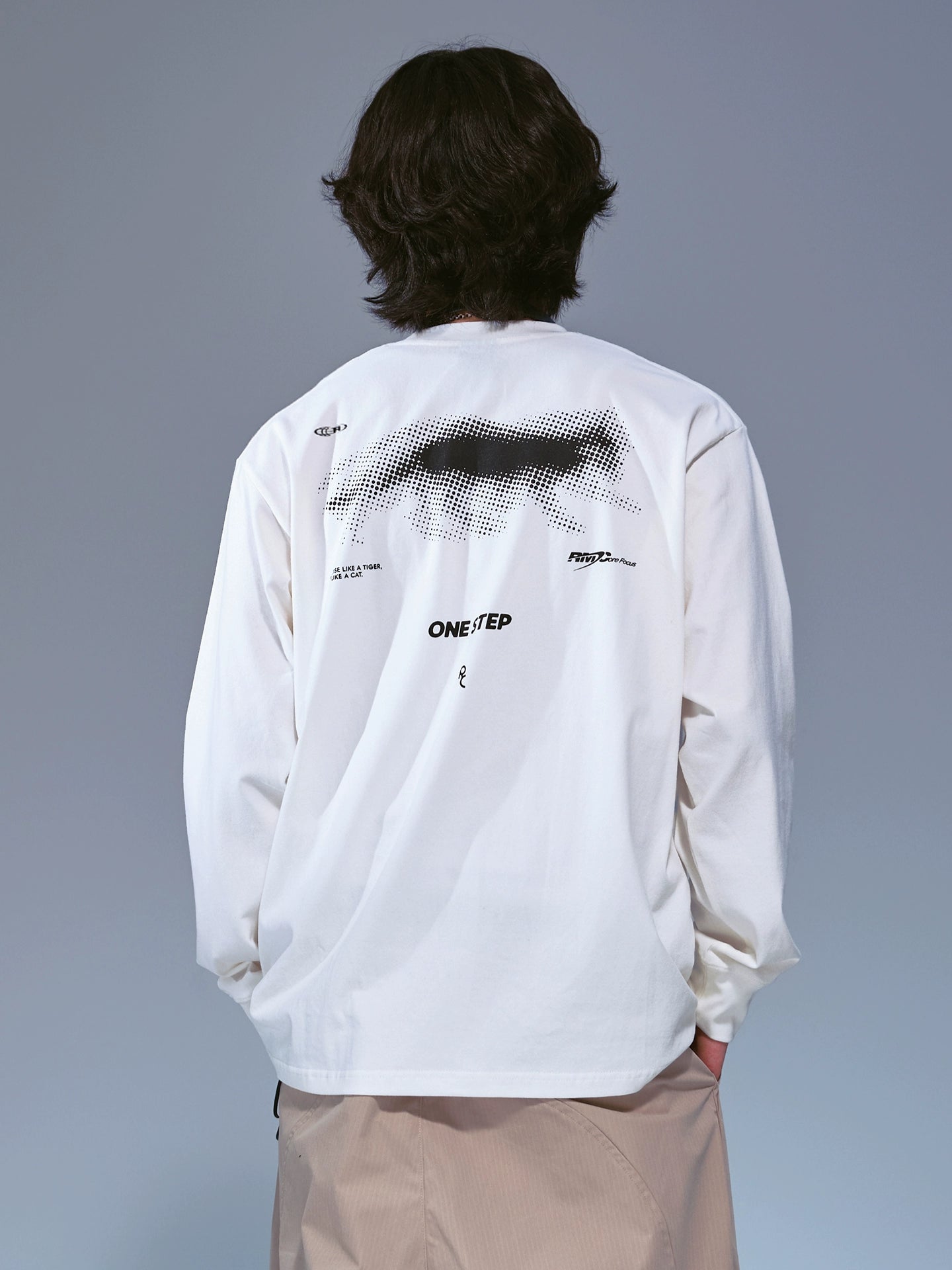 Remedy Phantom Cat Print Loose Long Sleeves