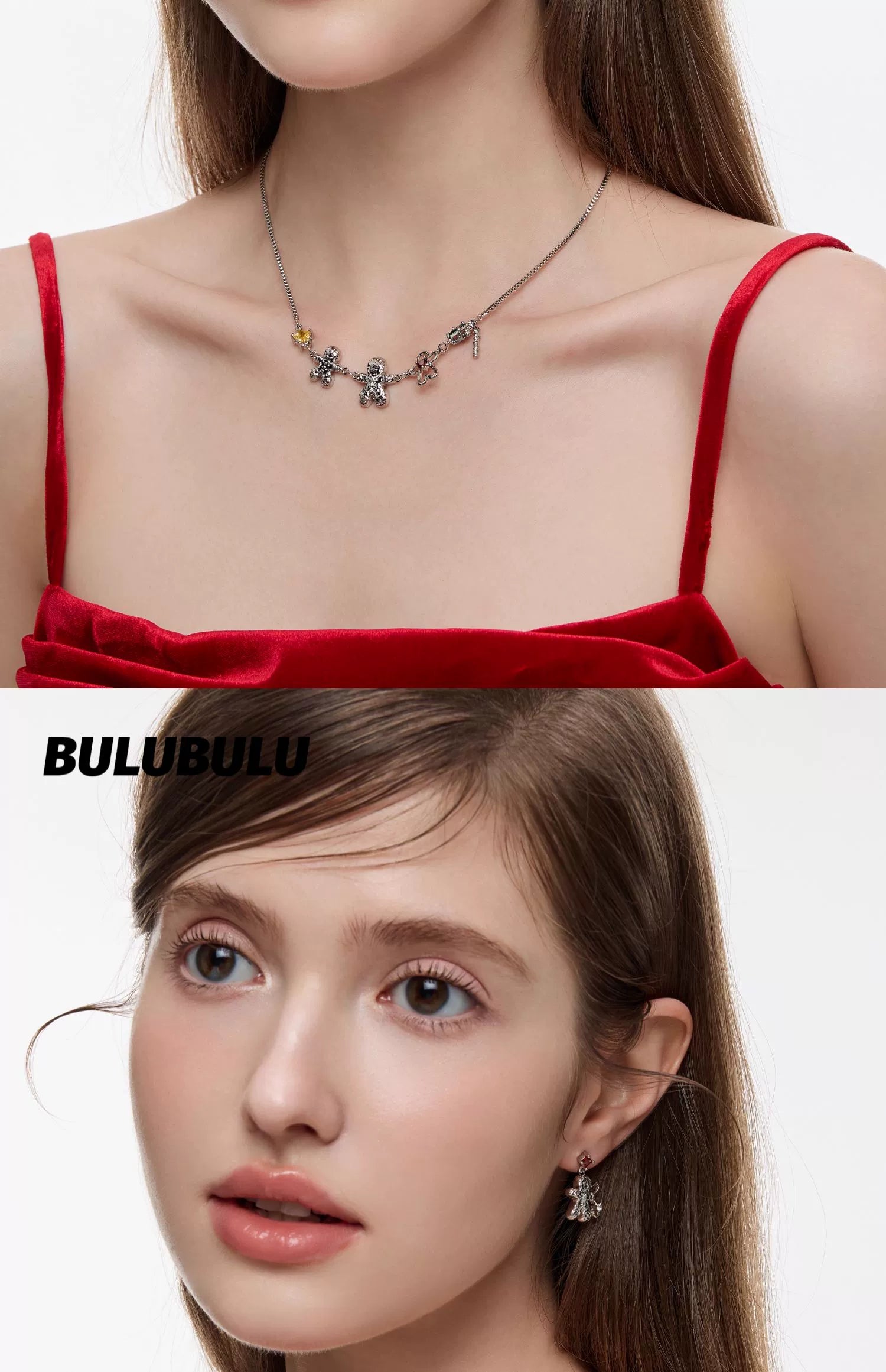 BULUBULU Gingerbread Man Premium Sense Collarbone Chain