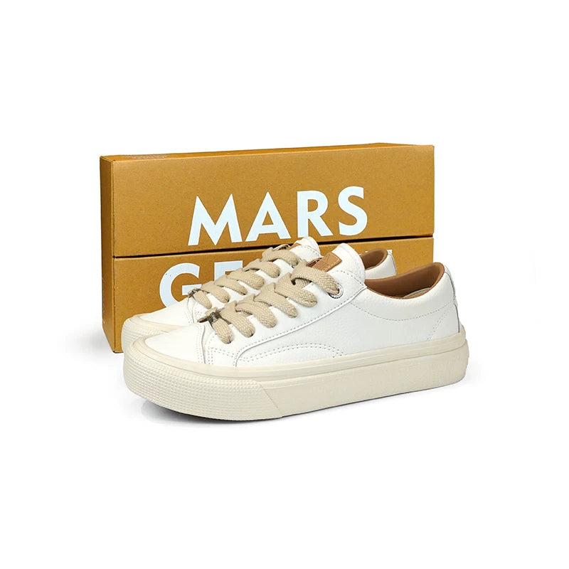 MARS GEOME Leather Casual Sports Minimalist Board Shoes