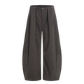 11KN Plaid Versatile Wide-leg Casual Trousers