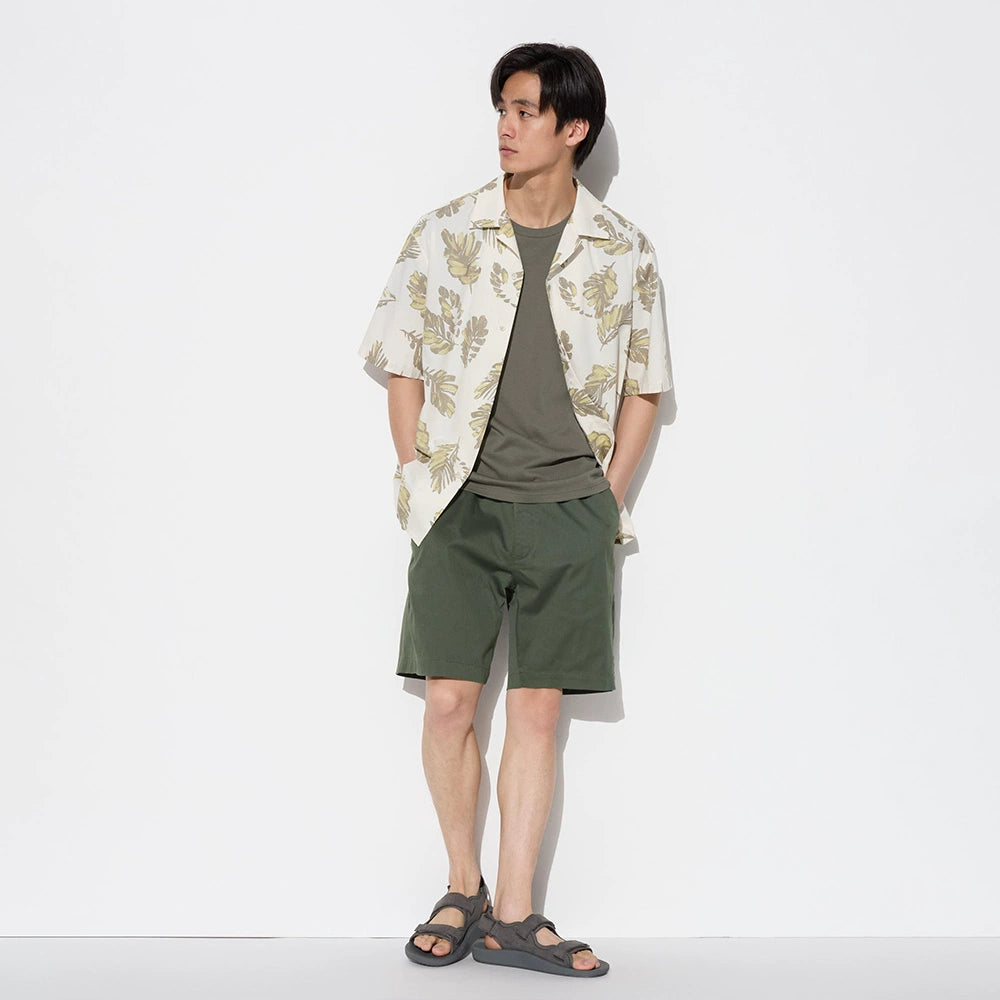 Uniqlo Open Neck Shirt Short Sleeve Shirt