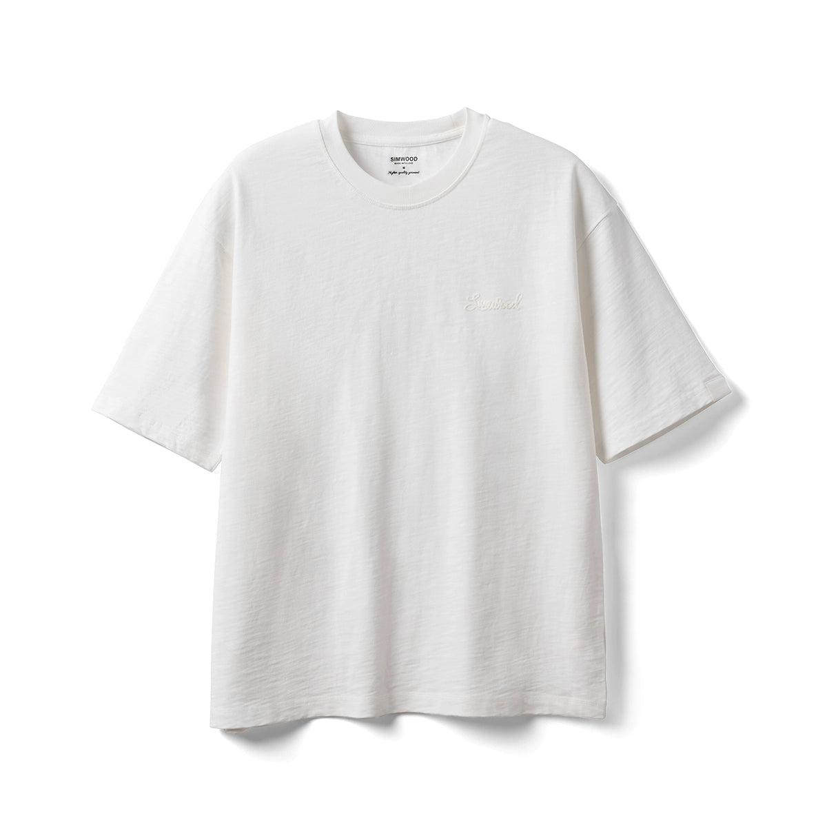 SIMWOOD Embroidery Casual Versatile Tee
